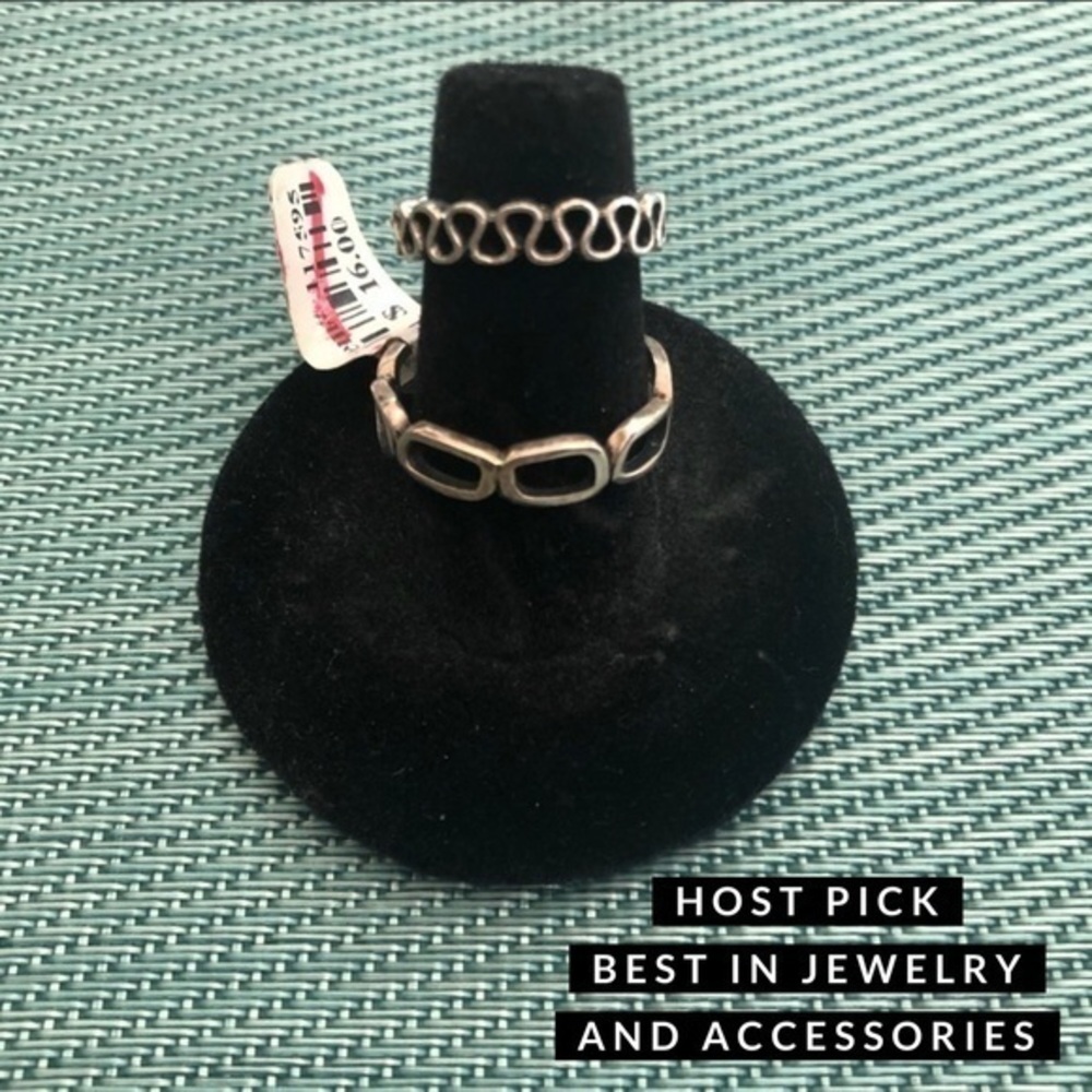 Sz 8 and Size 6, Silver Stack Rings, NWT and NWOT